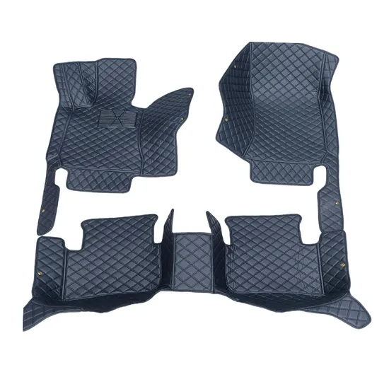 Tapis de sol de voiture en cuir 7D personnalisés de qualité supérieure, disponibles en gros